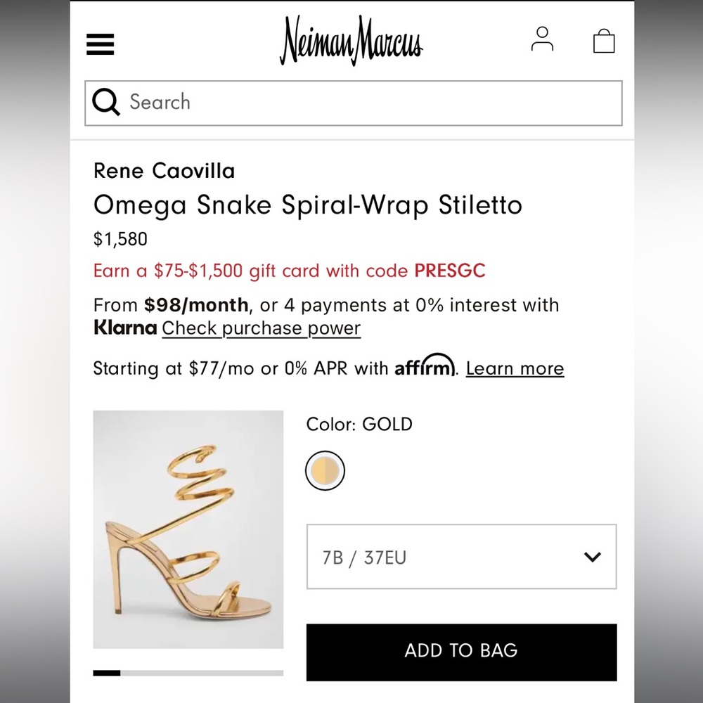 Rene Caovilla
Omega Snake Spiral-Wrap Stiletto - Picture 6 of 6